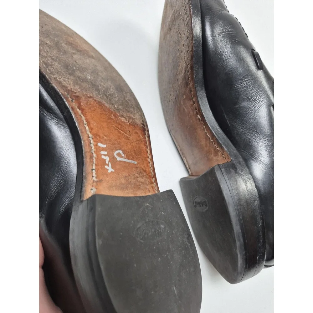 Allen Edmonds Shoes Mens Size 8 E Black Grayson Tassel Loafers Leather Made USA